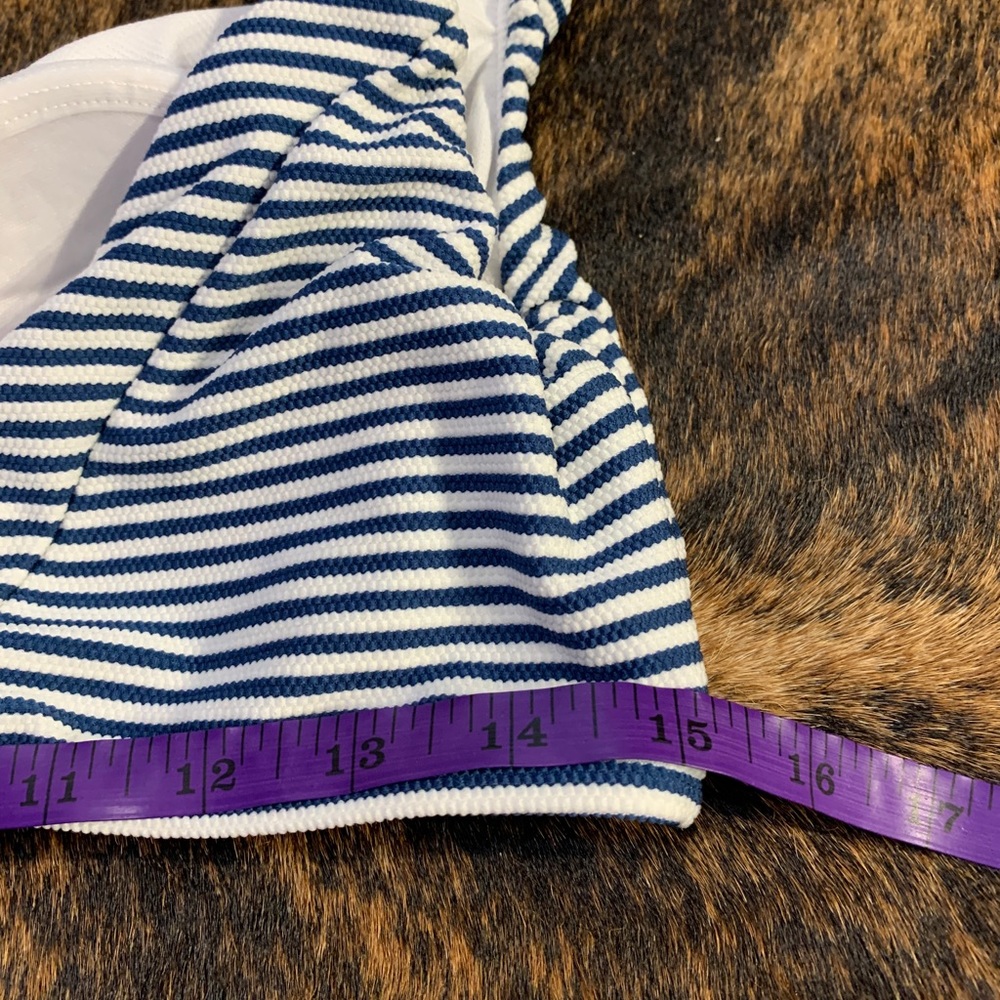 Time and Tru size Large (12-14) blue and white striped bikini top - Picture 7 of 7